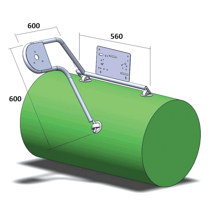 Стойка рулевая с креплением на баллон надувной лодки 25мм в Каменск-Уральском