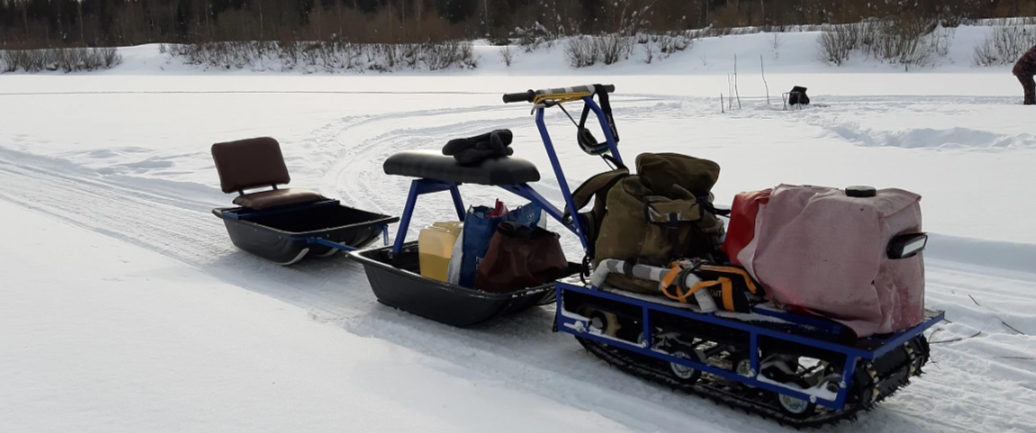 Мотобуксировщик Альбатрос-L 9 с фарой в Каменск-Уральском