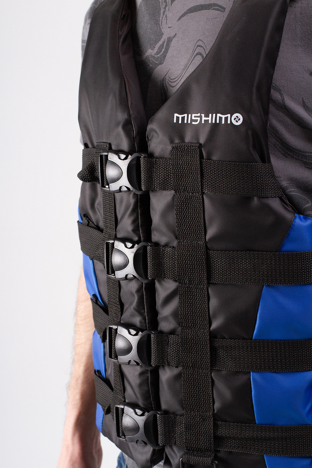 Жилет спасательный MISHIMO PRO Премиум качества Черно-синий в Каменск-Уральском