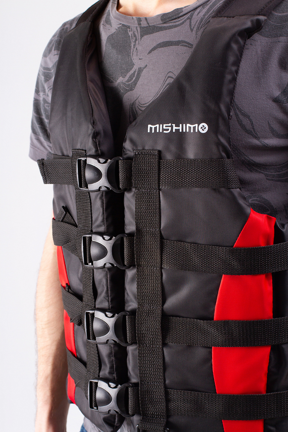 Жилет спасательный MISHIMO PRO Премиум качества Черно-красный в Каменск-Уральском